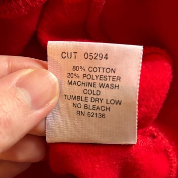 Vintage Guess Jeans Sweatshirt Mens XL Red Pullover Crewneck‎ USA Flags 90s - Picture 5 of 5
